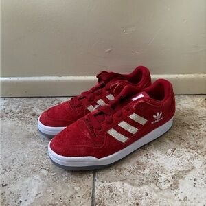 adidas Forum Low CL NCAA Nebraska Red White Suede Sneakers HQ7487 2025 size 10.5